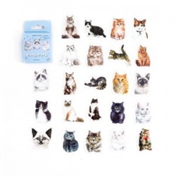 Cajita de Stickers Gatitos Diario