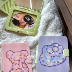 Espejo con Peine Portatil y Album Animalitos Kawaii
