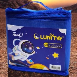 Estuche Astronauta con Base con 60 Plumones Marcadores Doble Punta