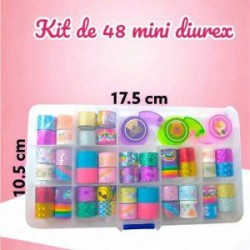 Estuche con 48 Washis y 3 Despachadores de Cinta Decorativa