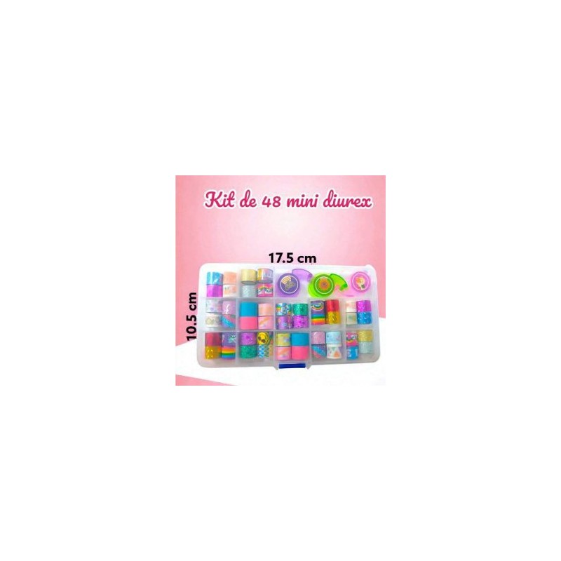 Estuche con 48 Washis y 3 Despachadores de Cinta Decorativa
