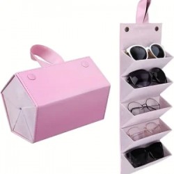 Estuche de gafas de Viaje con 5 Compartimientos Estante Plegable Portátil