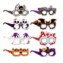 Gafas de Papel Diseños Halloween Tipo Antifaz