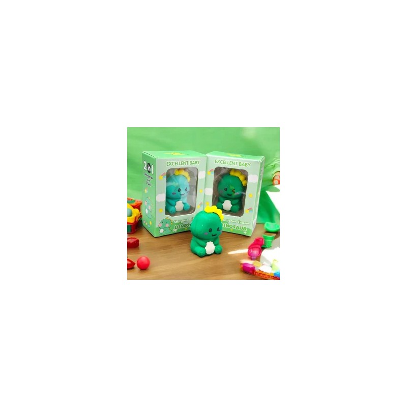 Goma Borrador Sacapuntas 2 en 1 Dinosaurio Kawaii 8903