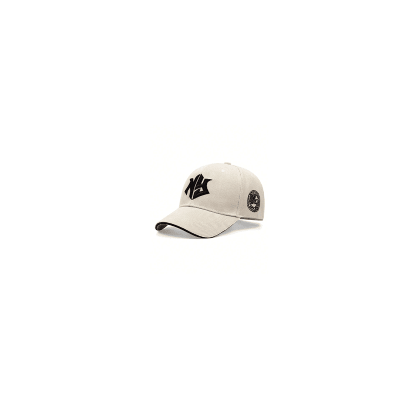 Gorra NY Beig en Color Beige con Negro Bordada