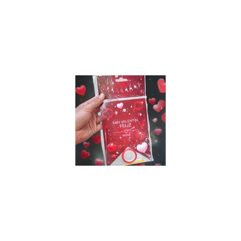 Guirnalda de Banderines con Corazones San Valentin