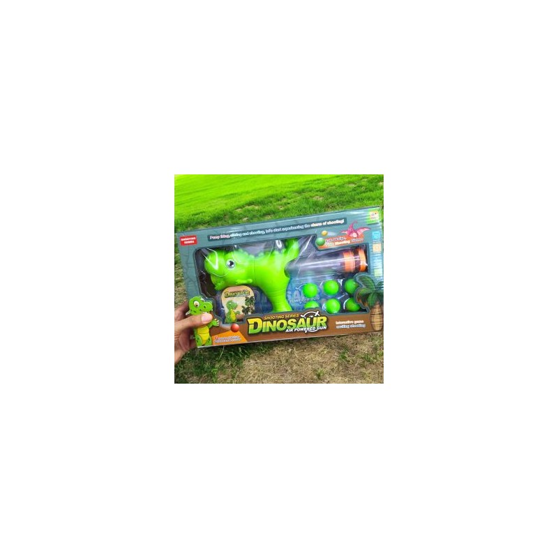 Juguete de Pistola de Aire en forma de Dinosaurio con Pelotas