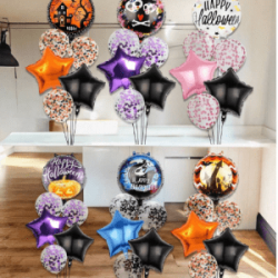 Kit de 6 Globos Diseños Halloween