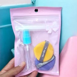 Kit de 2 Esponjas para Maquillaje Con Atomizador de bolsillo