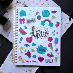 Libreta 100 Hojas Rayas Tamaño Profesional Diseños Cute