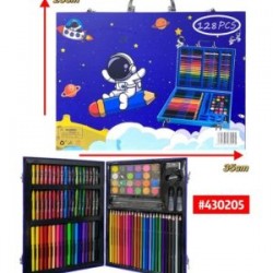 Maletin Metálico Set de Arte 128pcs Astronauta CON DETALLE EN CAJA