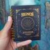 Mini Libreta 50 Hojas 100% Negras diseño signos Zodiacales Espiral