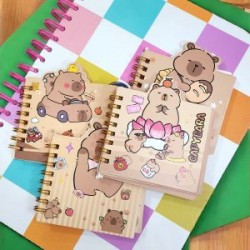 Mini Libreta Capibara Decorada Rayas