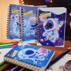 Mini Libreta Espiral 80 Hojas de Raya Astronauta Space Brave