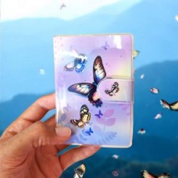 Mini Libreta Kawaii Plastificada Filo de Hoja Decorada Mariposa