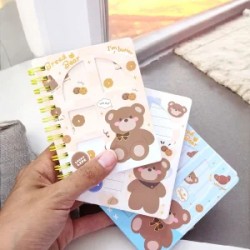 Mini Libreta Ventana Osos Cute Hojas de Raya