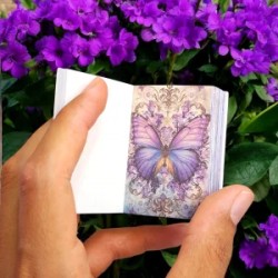 Mini Libretita con 100 Hojas Decoradas de Tarjeta para decoración The Purple Memories
