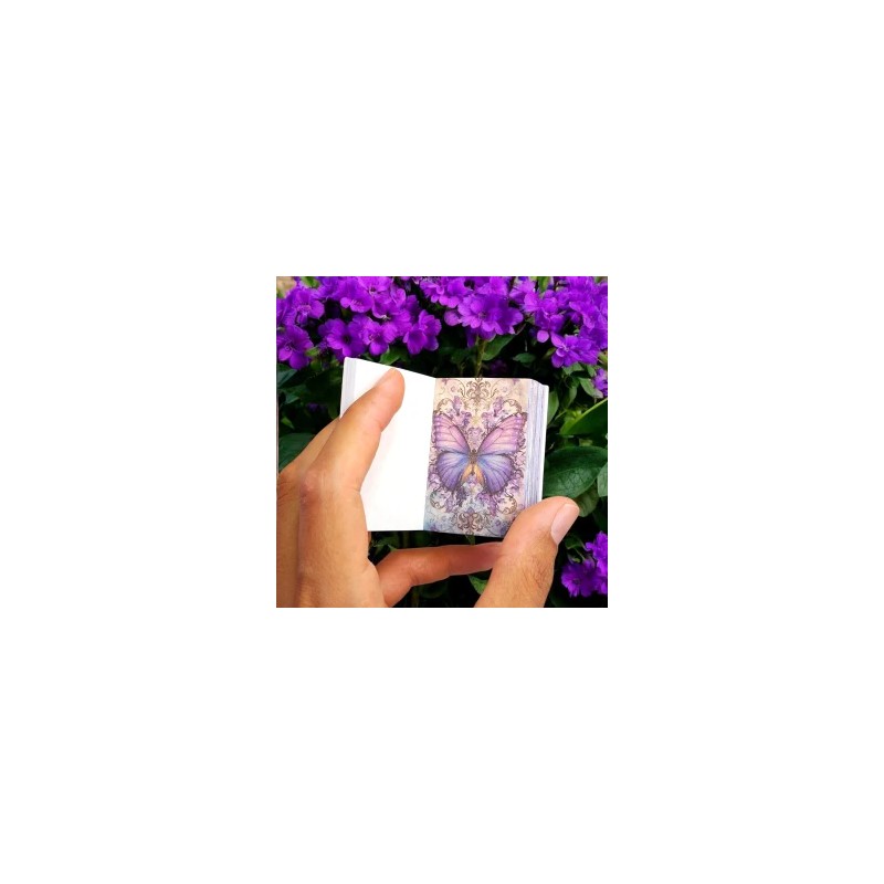Mini Libretita con 100 Hojas Decoradas de Tarjeta para decoración The Purple Memories