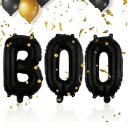 Pack de 3 Globos con Letras BOO Halloween