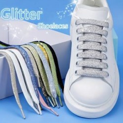 Agujetas Cordones Coloridos Brillantes Metalicos Planos