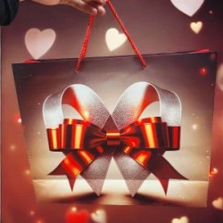 Bolsa de Regalo Love Corazones 3D Chica
