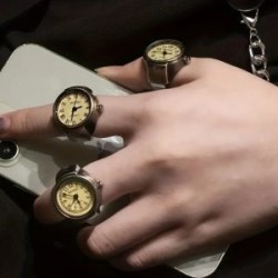 Anillo Reloj de Cuarzo Vintage Retro