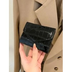 Billetera Pequeña con Solapa de Cocodrilo para Bolsillo