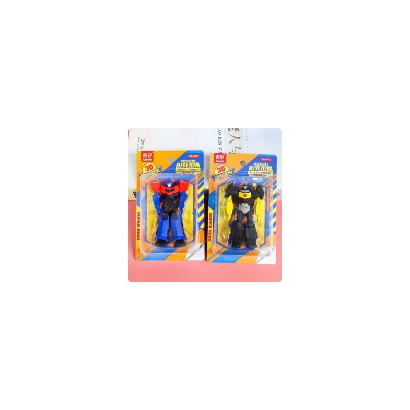 Blister con 1 Goma Grande de Robot Transformer
