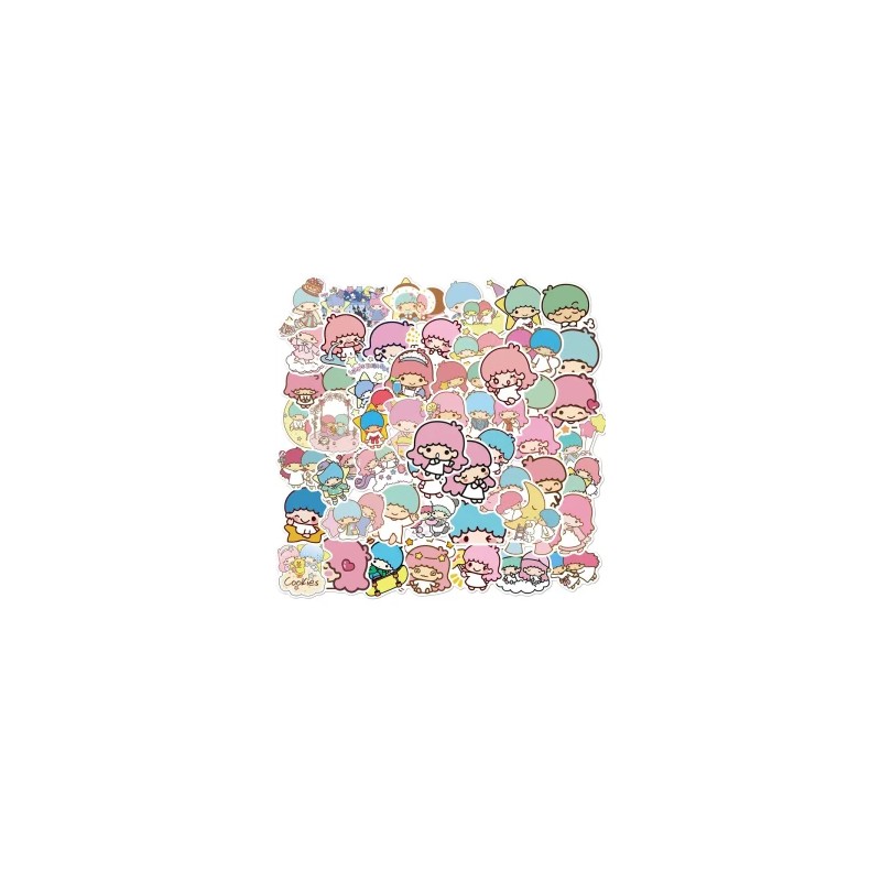 Pack con 50 Stickers Impermeables Scrapbooking Vintage Naranjoso Rosado