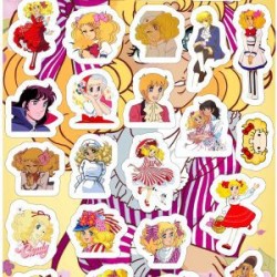 Planilla con 25 Stickers Cortados con Laser Candy Candy