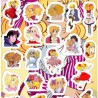 Planilla con 25 Stickers Cortados con Laser Candy Candy