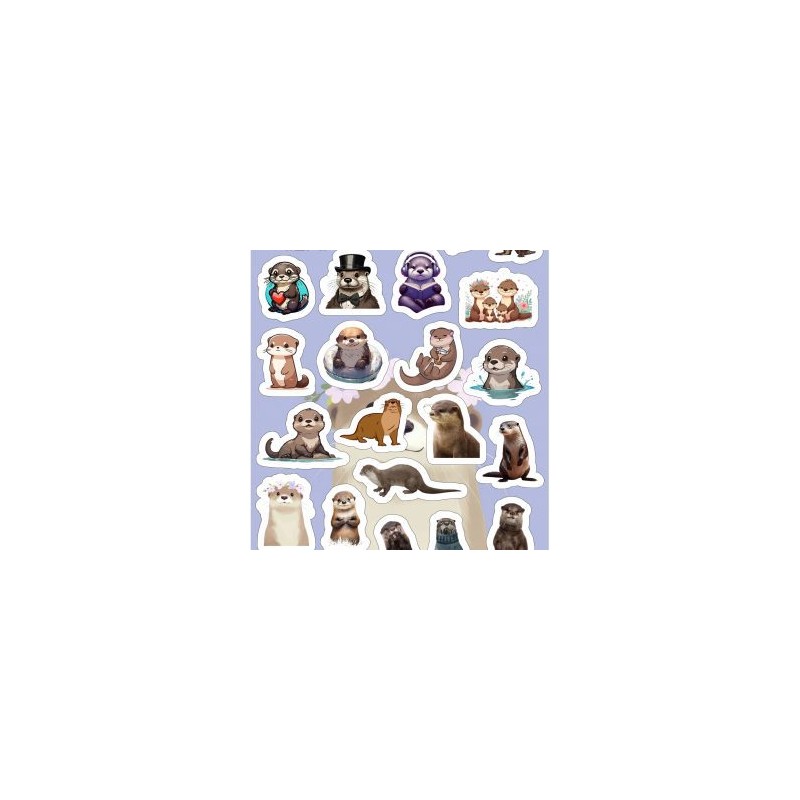 Planilla con 26 Stickers Cortados con Laser 1D