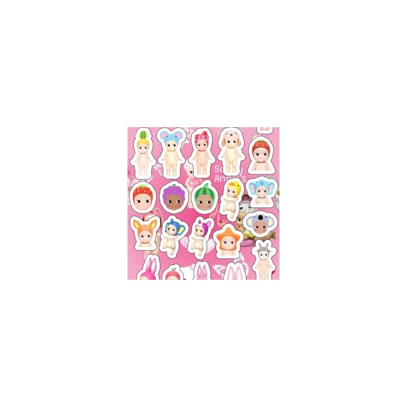 Planilla con 26 Stickers Cortados con Laser Sunny Angels