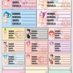 Planilla con 27 Stickers Cortados con Laser Kilyan