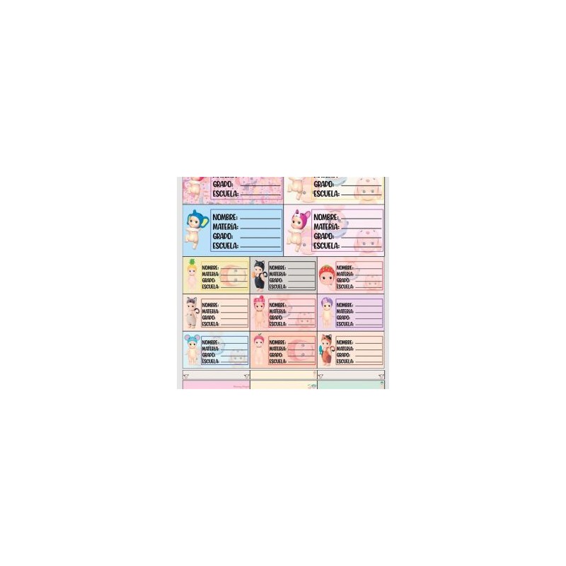 Planilla con 27 Stickers Cortados con Laser Kilyan