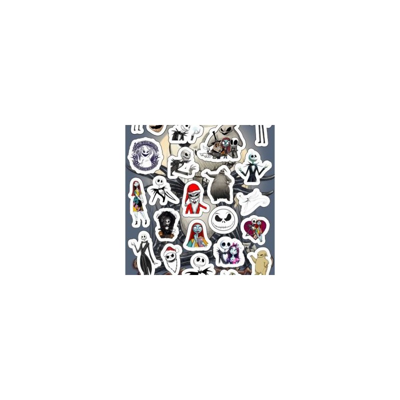 Planilla con 29 Stickers Cortados con Laser Jack