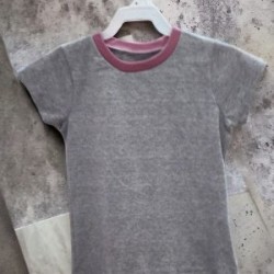 Playera Kids Colores Liso Gris