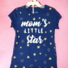 Playera Kids Manga Corta Estampada Moms Little Stars Azul