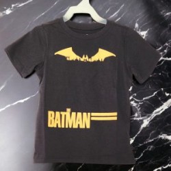 Playera Kids Manga Corta Estampada The Batman Negra