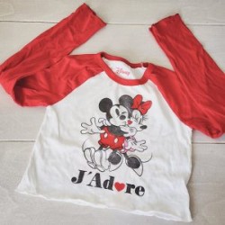 Playera Kids Manga Larga Estampada Mickey and Minnie