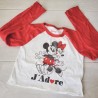 Playera Kids Manga Larga Estampada Mickey and Minnie