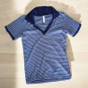 Playera para Dama Polo Azul con Rayas