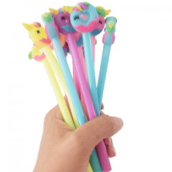 PLUMA DONA UNICORNIO PUNTO FINO GEL