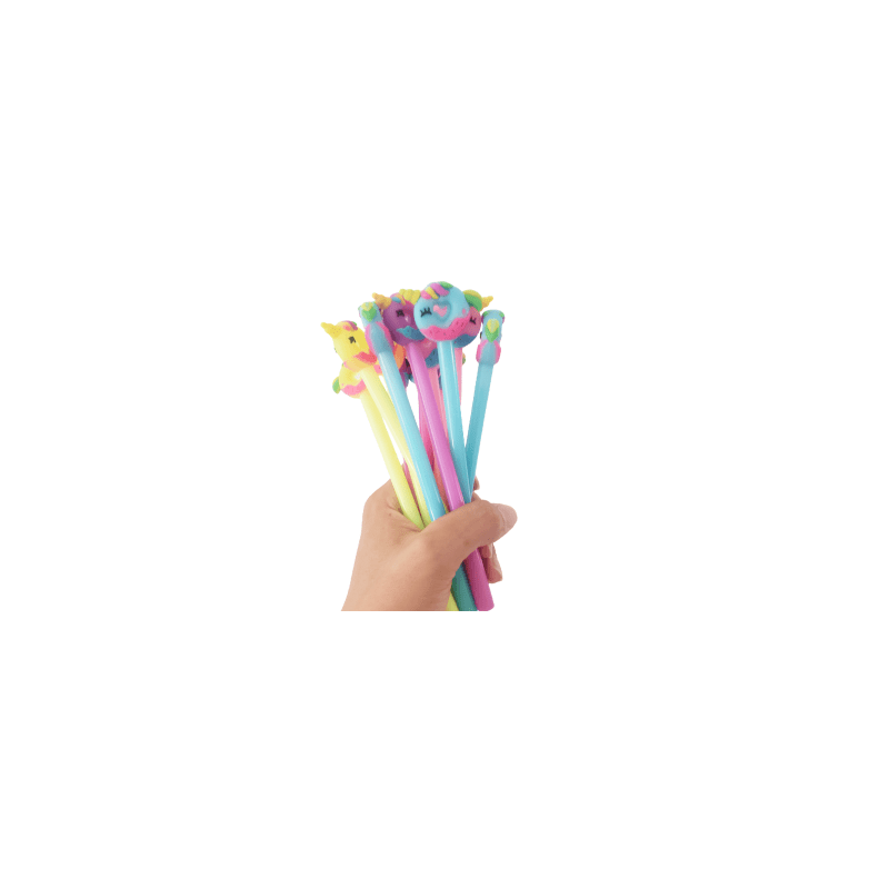 PLUMA DONA UNICORNIO PUNTO FINO GEL