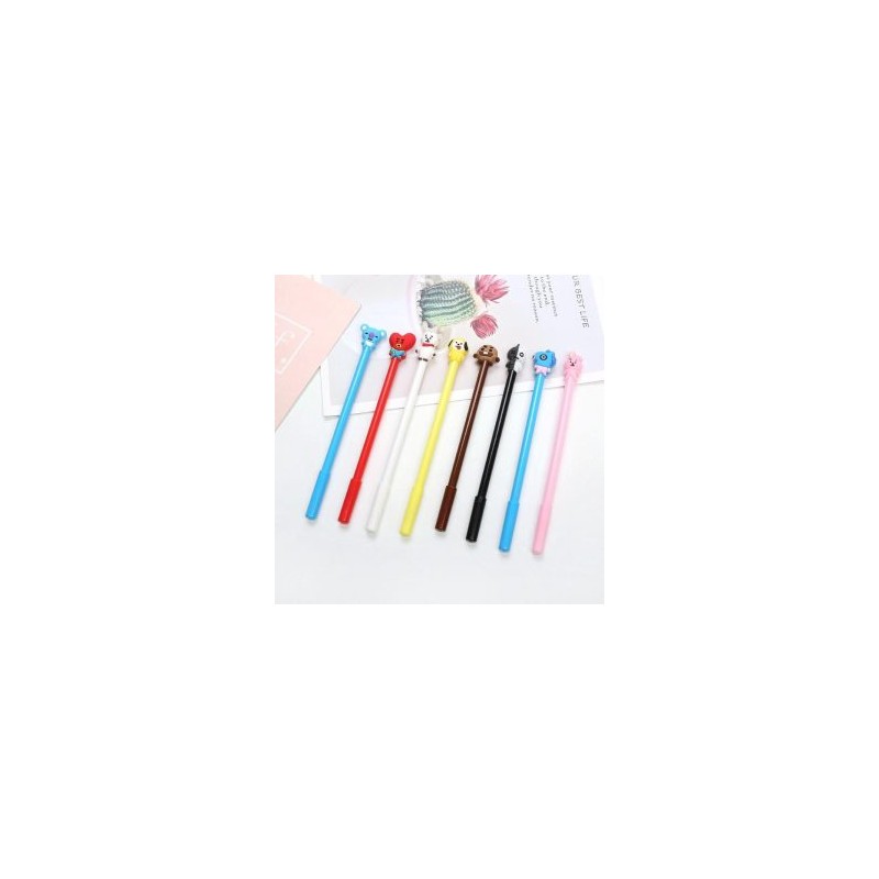 PLUMA KAWAII BT21 BTS PUNTO FINO GEL