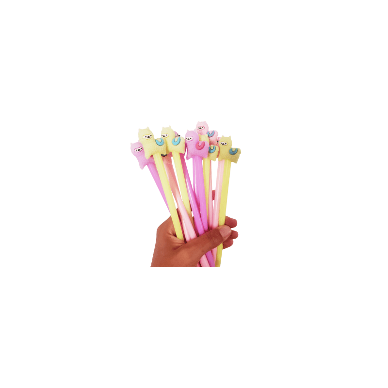 PLUMA KAWAII LLAMA PUNTO FINO GEL