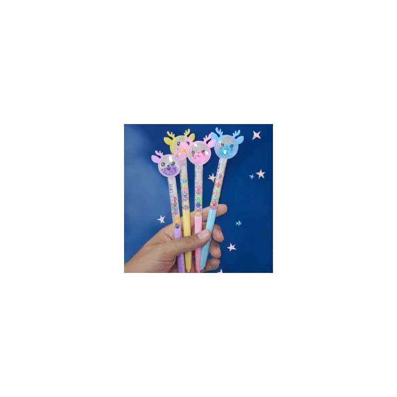 Pluma Venado Cute con Escarcha 24ZD-148