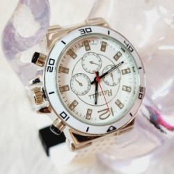 Reloj Circular Grande Correa Ajustable Silicon Puntos