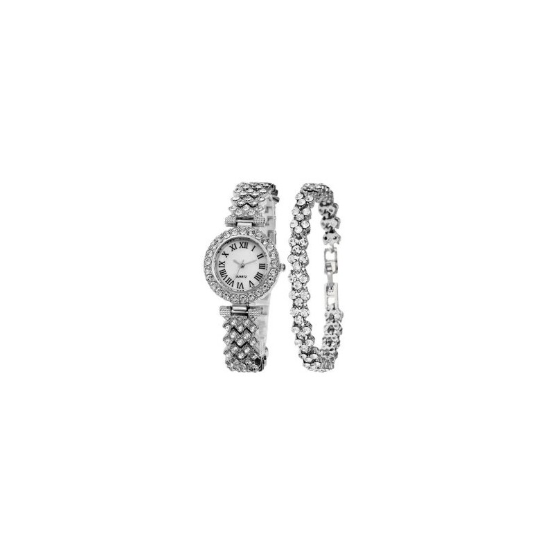 Reloj de dama Brillos Plateado