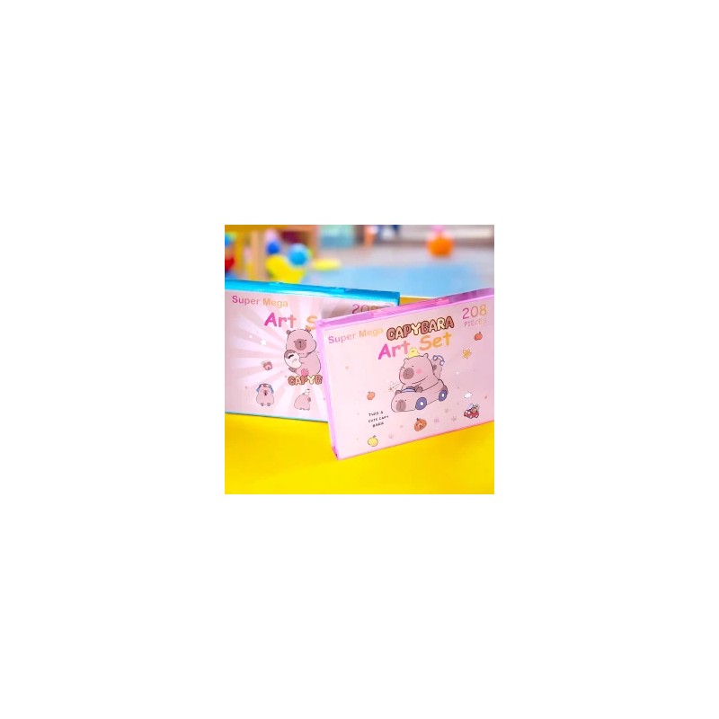 Set de Arte Super Mega 208 pcs Capybara (con detalle en caja)